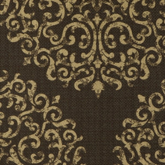 Picture of Gabrielle Chocolate upholstery fabric.