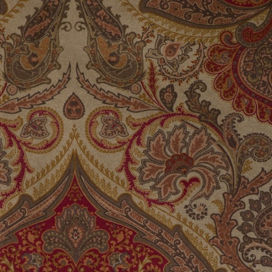 Picture of Rosabell Ruby-brownsugar upholstery fabric.