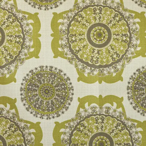 Picture of Pinwheel Wasabi upholstery fabric.