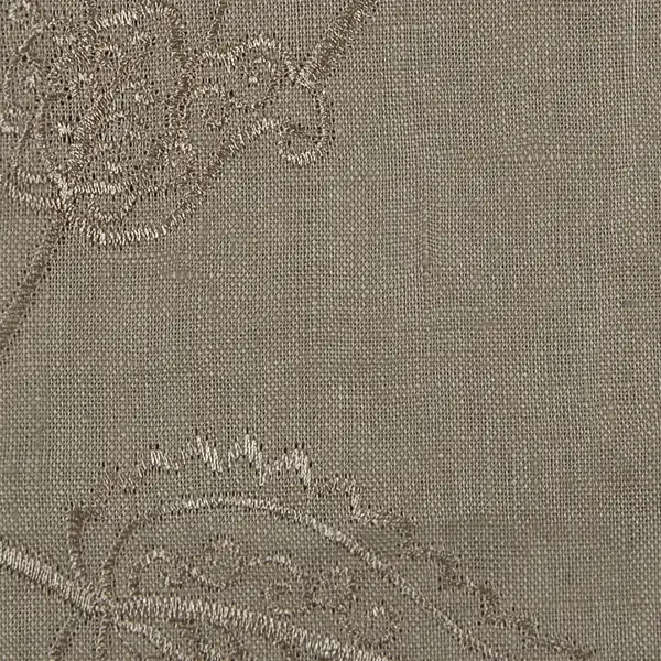 Picture of Linen Floral Camel upholstery fabric.