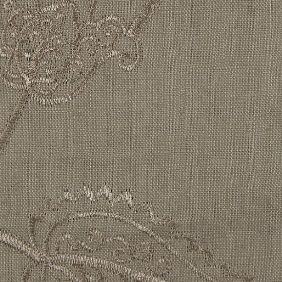 Picture of Linen Floral Camel upholstery fabric.