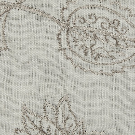 Picture of Linen Floral Ivory upholstery fabric.