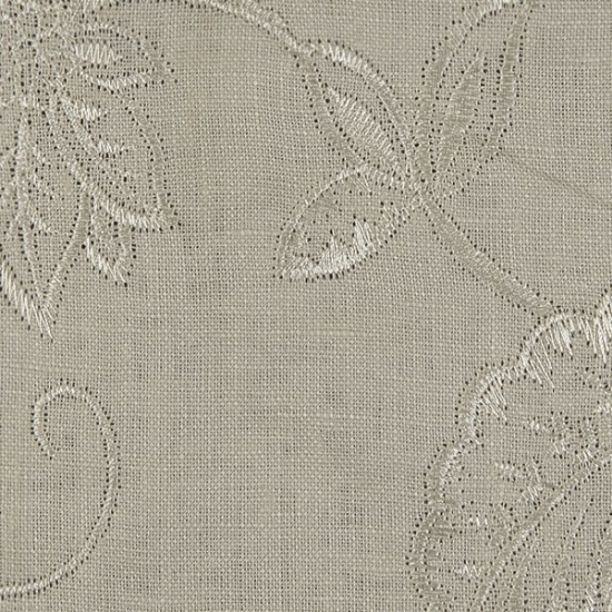 Picture of Linen Floral Latte upholstery fabric.