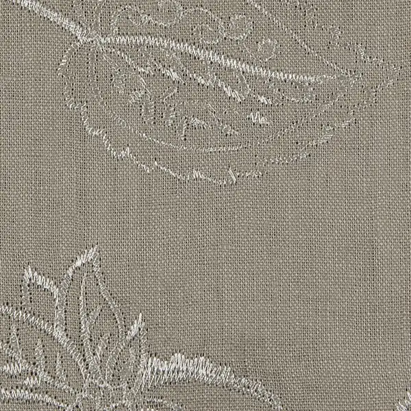 Picture of Linen Floral Sand upholstery fabric.