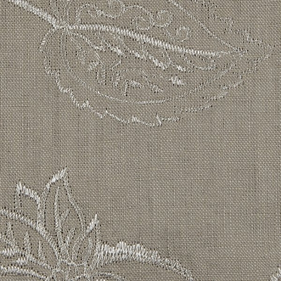 Picture of Linen Floral Sand upholstery fabric.
