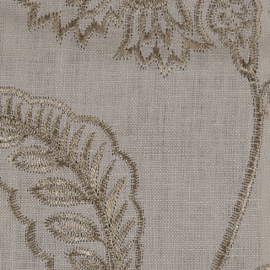 Picture of Linen Floral Sesame upholstery fabric.