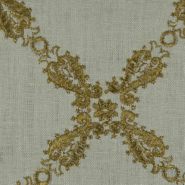 Picture of Linen Lace Celadon upholstery fabric.