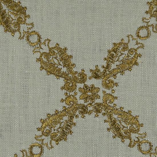 Picture of Linen Lace Celadon upholstery fabric.