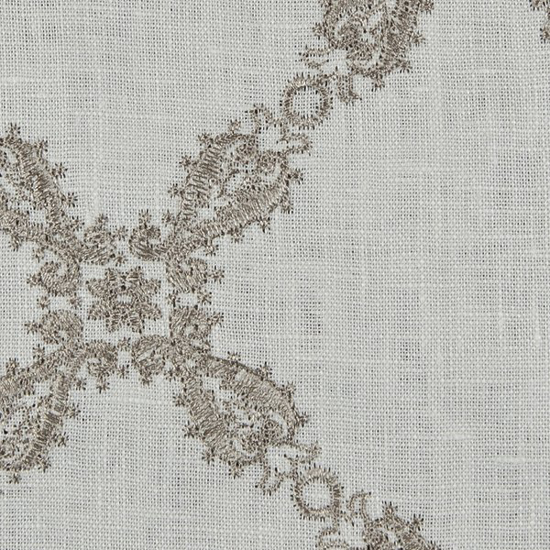 Picture of Linen Lace White upholstery fabric.