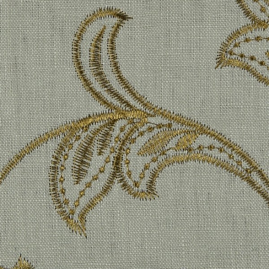 Picture of Linen Leaf Celadon upholstery fabric.