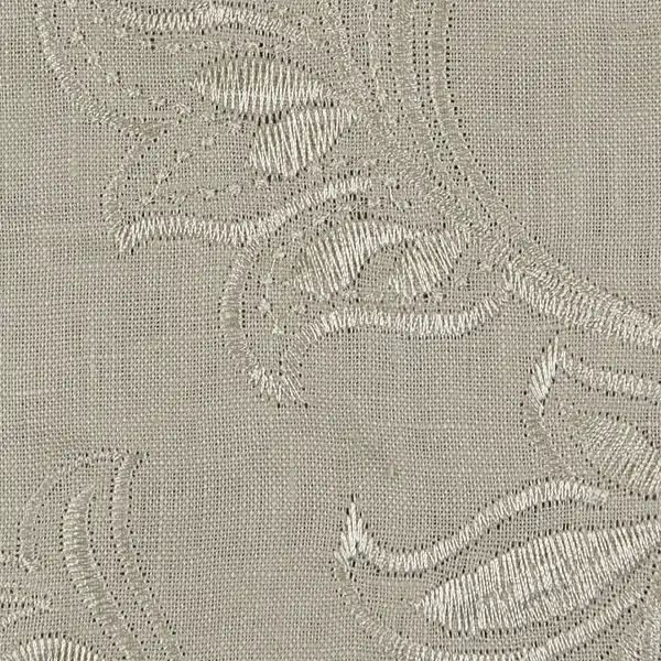 Picture of Linen Leaf Latte upholstery fabric.