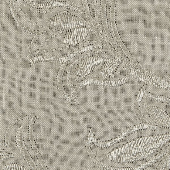 Picture of Linen Leaf Latte upholstery fabric.