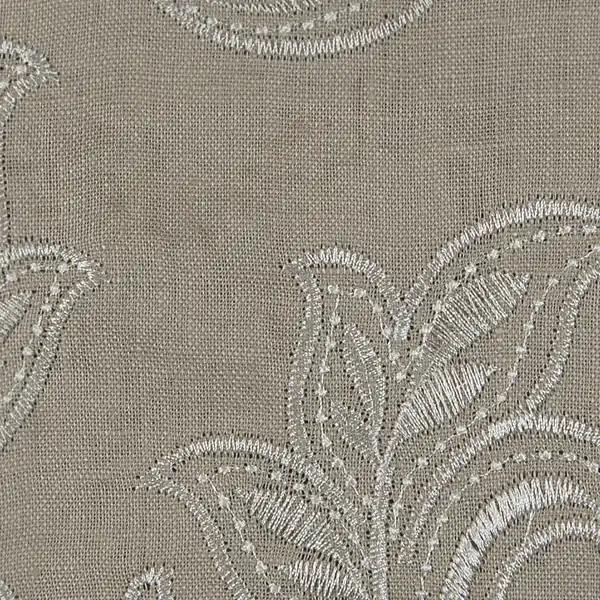 Picture of Linen Leaf Sand upholstery fabric.