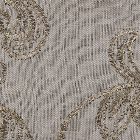 Picture of Linen Leaf Sesame upholstery fabric.