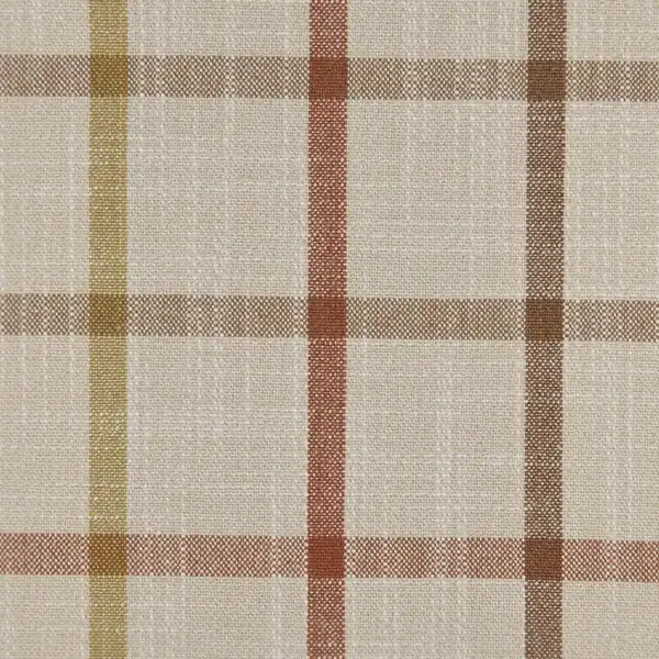 Picture of Casual Plaid Pumpkin upholstery fabric.