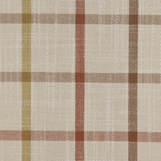 Picture of Casual Plaid Pumpkin upholstery fabric.