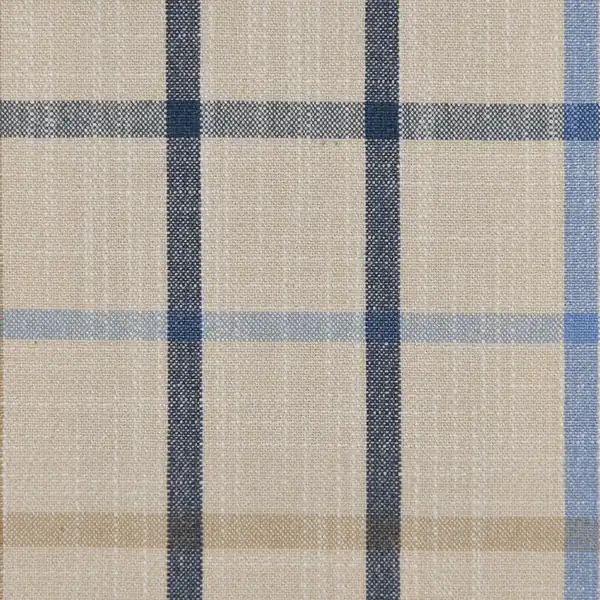 Picture of Casual Plaid Mallard Blue upholstery fabric.