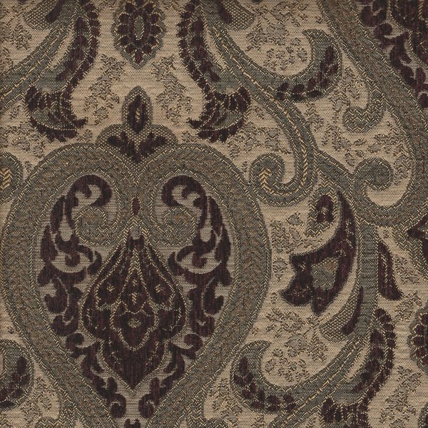 Monte Cristo Wine Damask Fabric Chenille upholstery fabric by the yard 