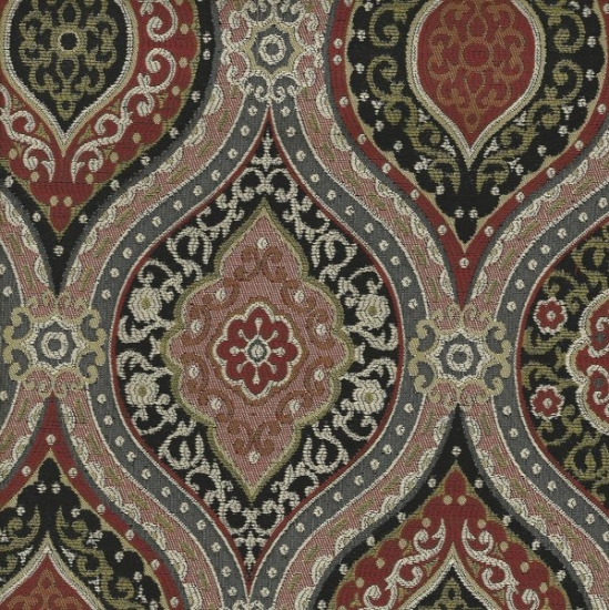 Picture of Montague Scarlet upholstery fabric.