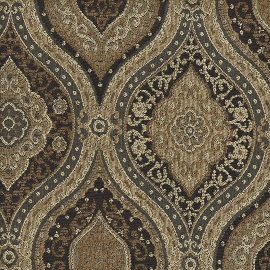 Picture of Montague Chocolate upholstery fabric.