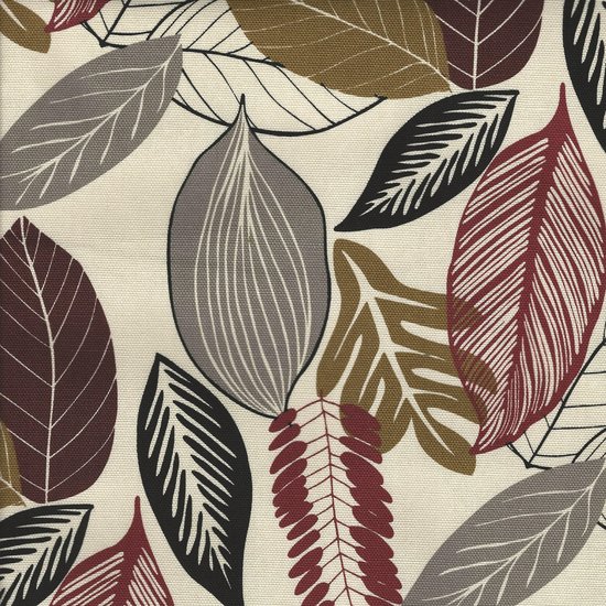 Picture of Foliage Mahogany upholstery fabric.