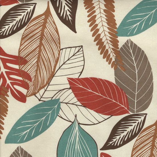 Picture of Foliage Coral upholstery fabric.