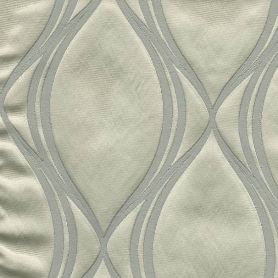 Picture of Majestic Wave Silver upholstery fabric.