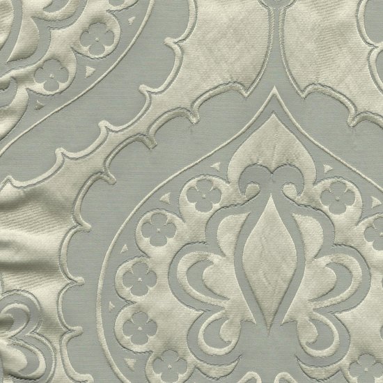 Picture of Majestic Heart Silver upholstery fabric.