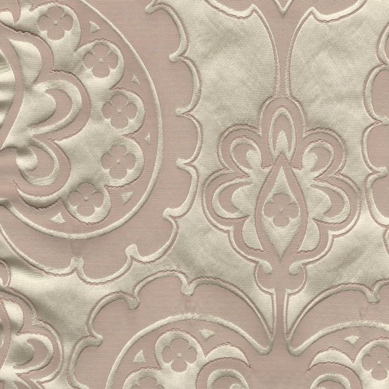 Picture of Majestic Heart Blush upholstery fabric.