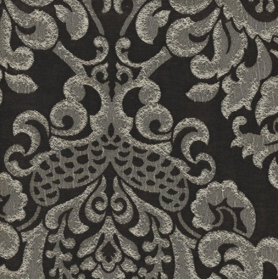 Picture of Elegance Chocolate upholstery fabric.