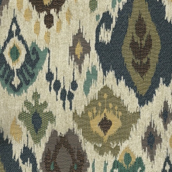 Picture of Apache Blue upholstery fabric.