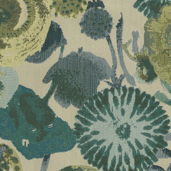 Picture of Lotus Seafoam upholstery fabric.