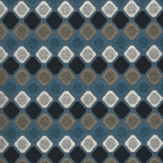 Picture of Evoque Blues upholstery fabric.