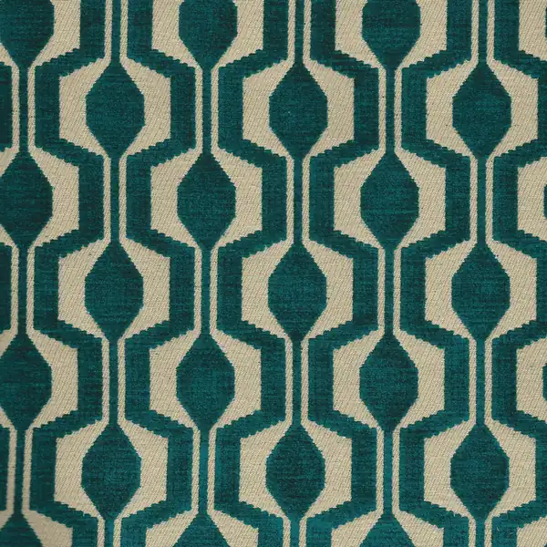 Picture of Polaris Turquoise upholstery fabric.