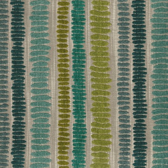 Picture of Warwick Aqua upholstery fabric.