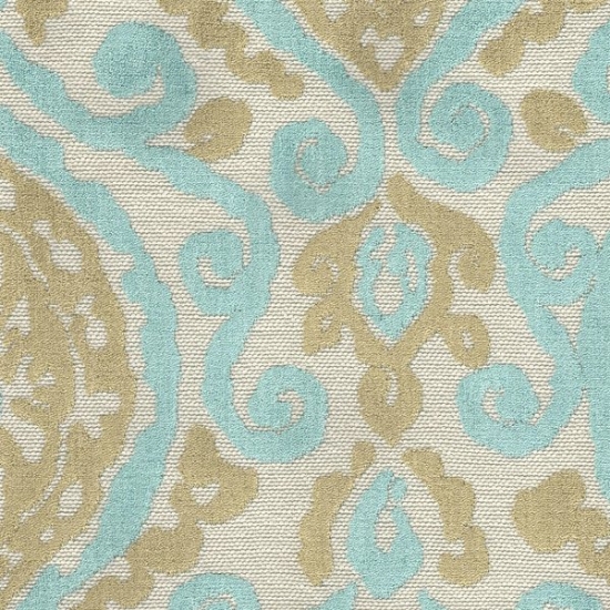 Picture of Lanikai Aqua upholstery fabric.