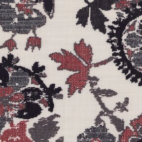 Picture of Suzani Ruby upholstery fabric.