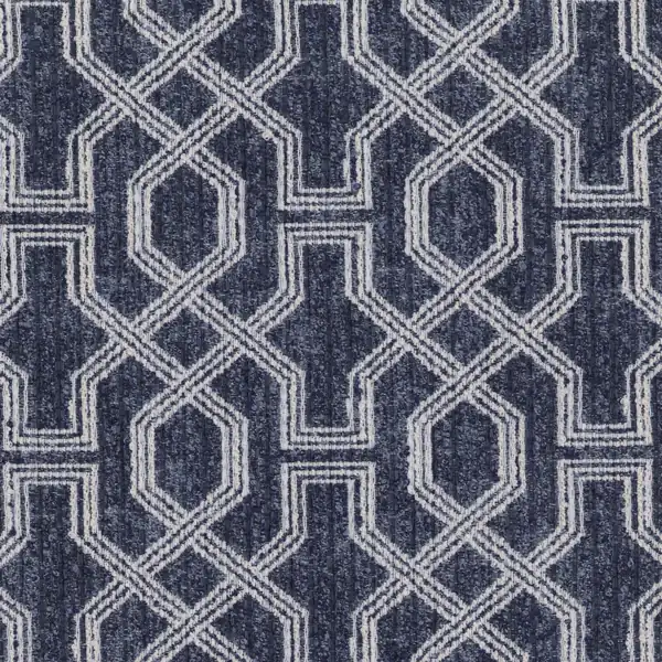 Picture of Tron Indigo upholstery fabric.