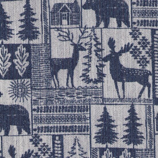 Picture of Wildwood Indigo upholstery fabric.