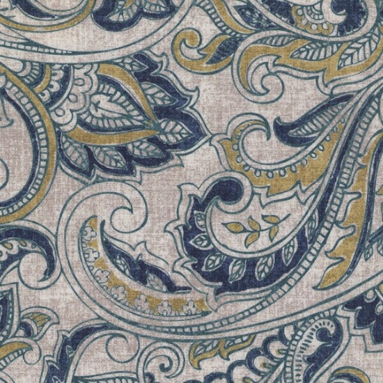 Picture of Alisha Indigo upholstery fabric.