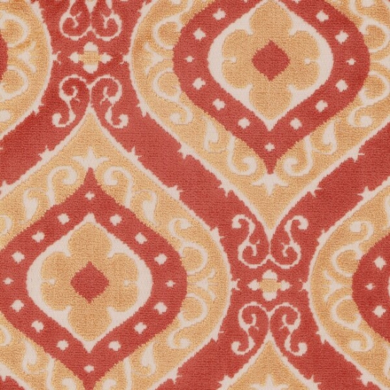 Picture of Alma Coral upholstery fabric.