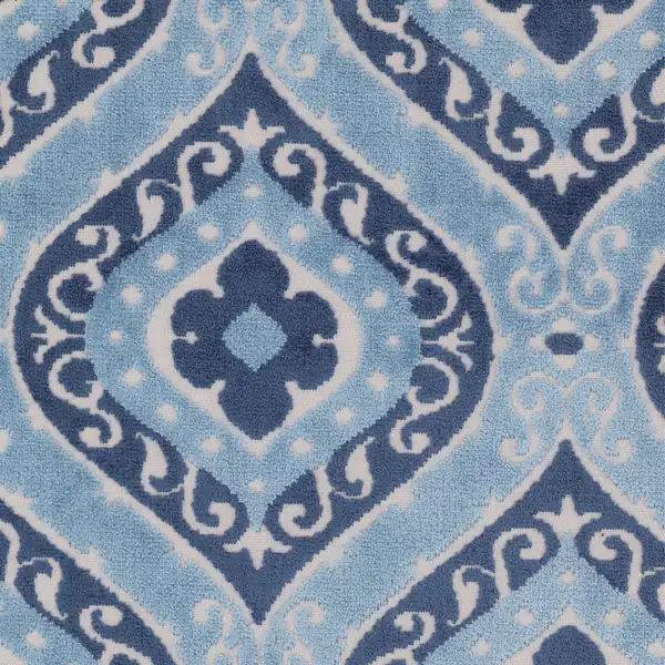 Picture of Alma Indigo upholstery fabric.