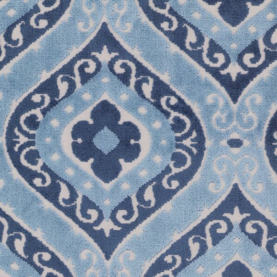 Picture of Alma Indigo upholstery fabric.