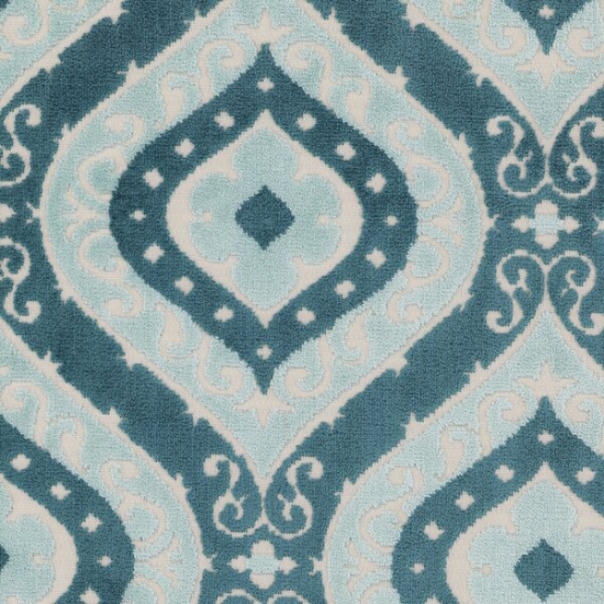 Picture of Alma Teal upholstery fabric.