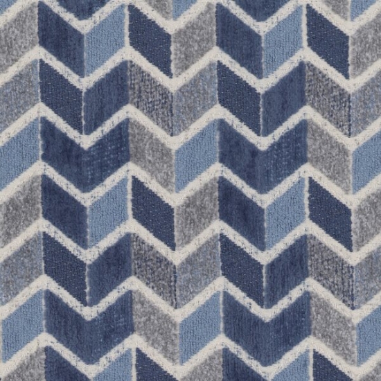 Picture of Boomerang Denim upholstery fabric.