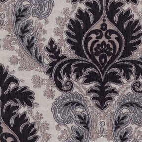 Picture of Grenada Black upholstery fabric.