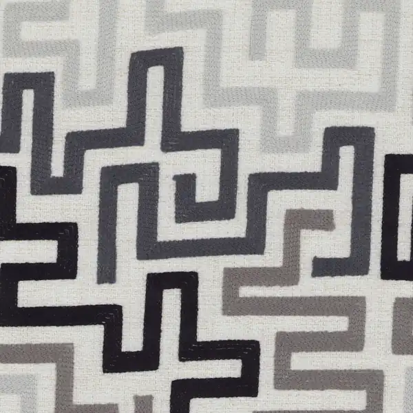 Picture of Maze Alloy upholstery fabric.
