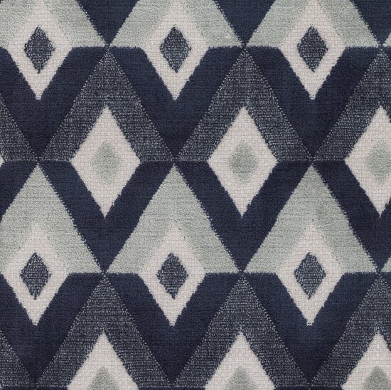 Picture of Meta Midnight upholstery fabric.