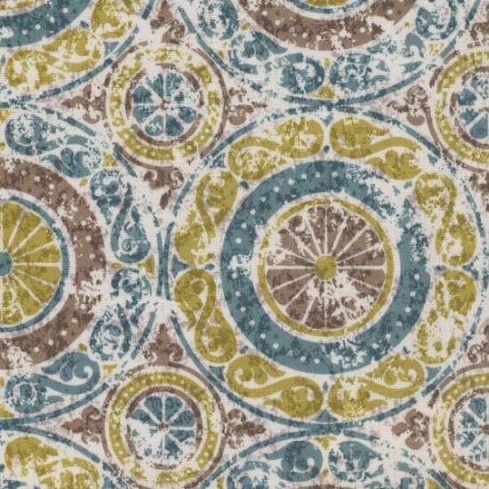 Picture of Taraz Teal upholstery fabric.