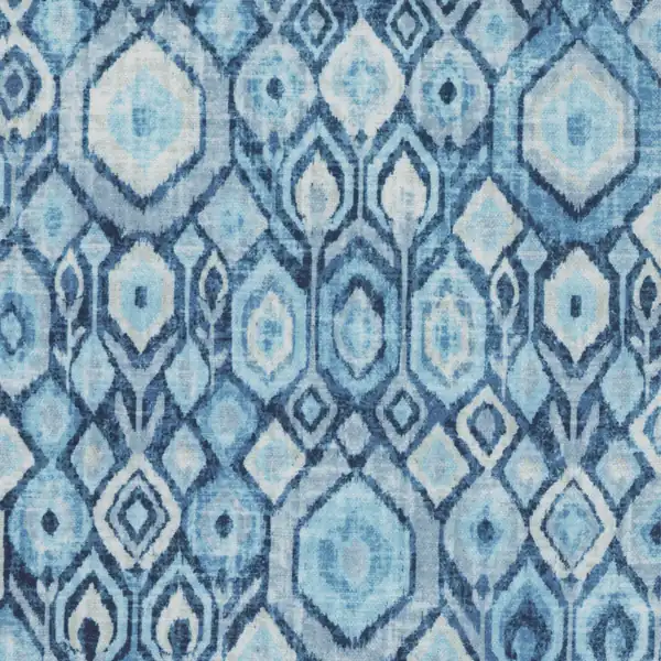 Picture of Taza Indigo upholstery fabric.